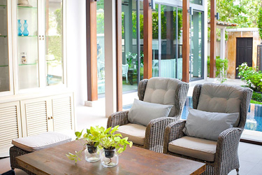 Veranda with Garden and Pool View